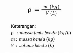 Rumus Mencari Massa Air